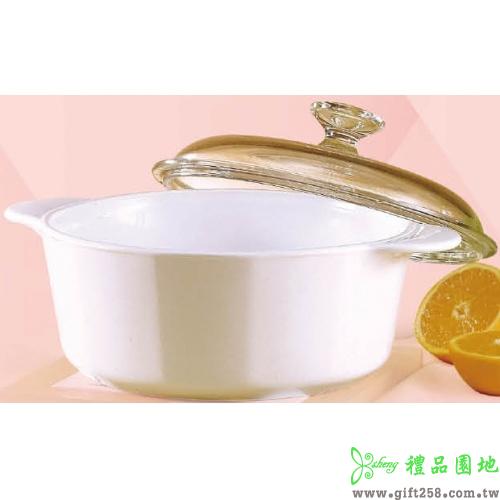 康寧純白圓型鍋2.25L