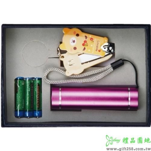 流線LED手電筒+卡通指甲刀AE76